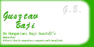 gusztav baji business card